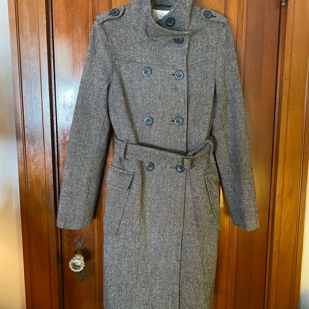Vintage Style Tweed Trench Coat
